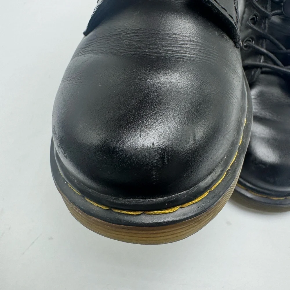 Dr. Martens Junior 1460 Harper Girls Size 11 Black Lace Up Boots Side Zip Combat